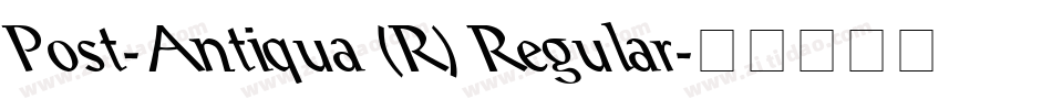 Post-Antiqua (R) Regular字体转换